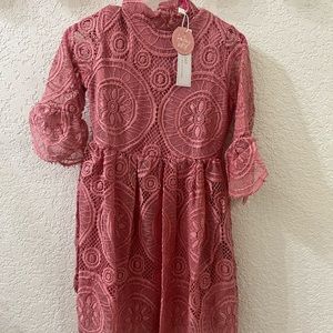 Mauve Toddler Lace Dress | BAILEYS BLOSSOM